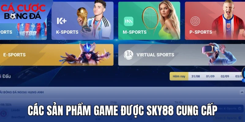 Các sản phẩm game được Sky88 cung cấp