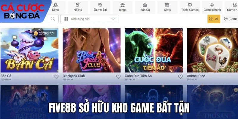 Five88 sở hữu kho game bất tận